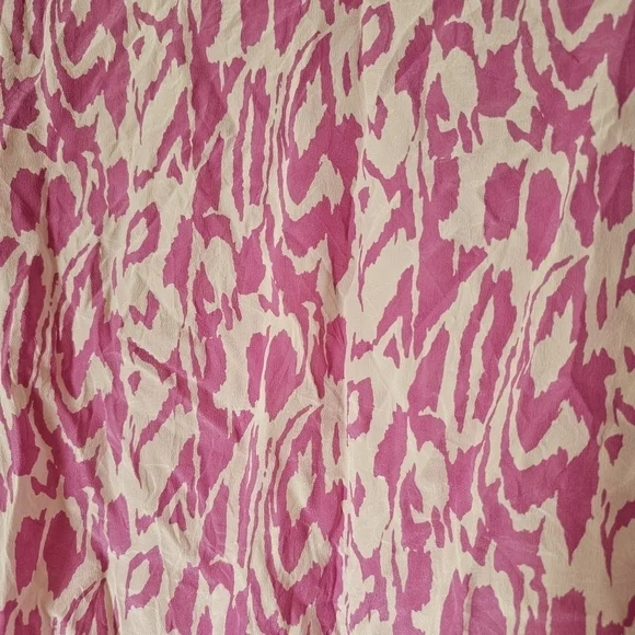 Ellie Kai silk pink loose fit 3/4 sleeves abstract print blouse Size 10 - Picture 4 of 6